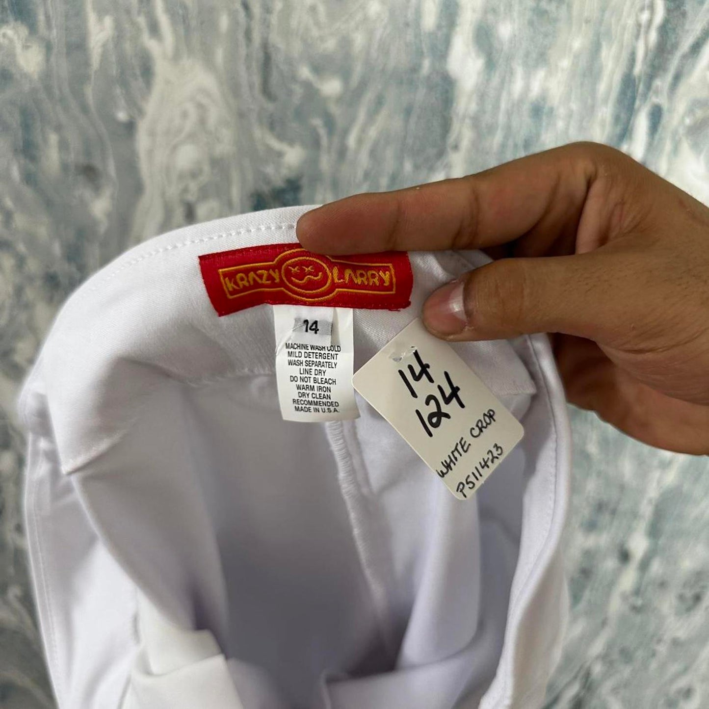 Casual White Cropped Pants (14)