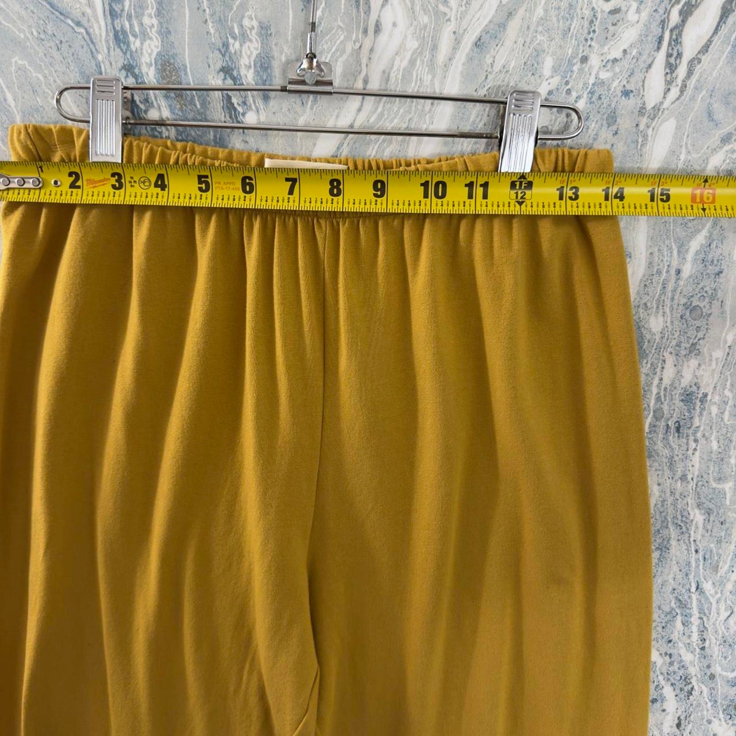 Designer Boho Ruched Mustard Yellow Leggings (M)