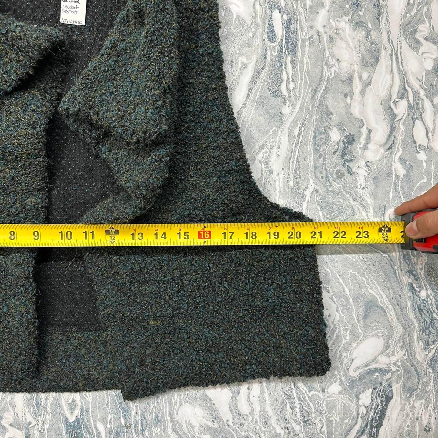 Dark Green Textured Sleeveless Sweater Vest (M)