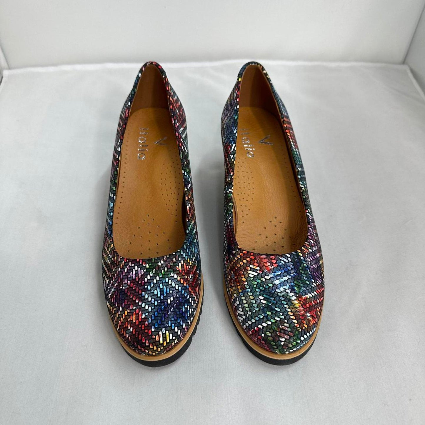 Multicolor Textured Wedge Pumps (7.5)