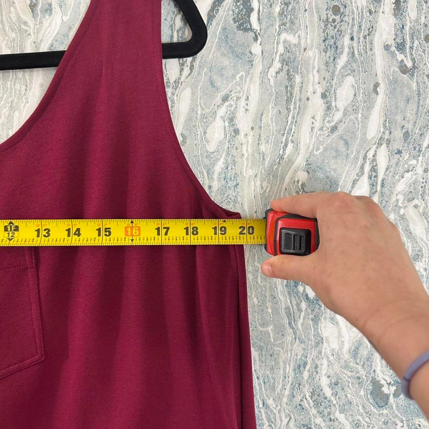 Boho Burgundy Sleeveless Jumpsuit w Belt (L/XL)