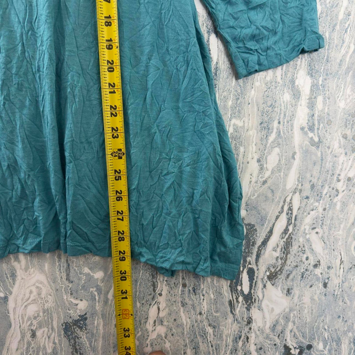 Casual Teal 3/4 Sleeve Top (M)