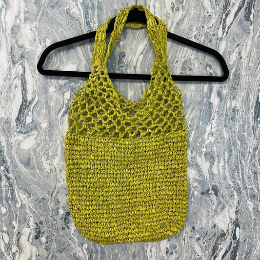 Boho Olive Green Crochet Tote Bag