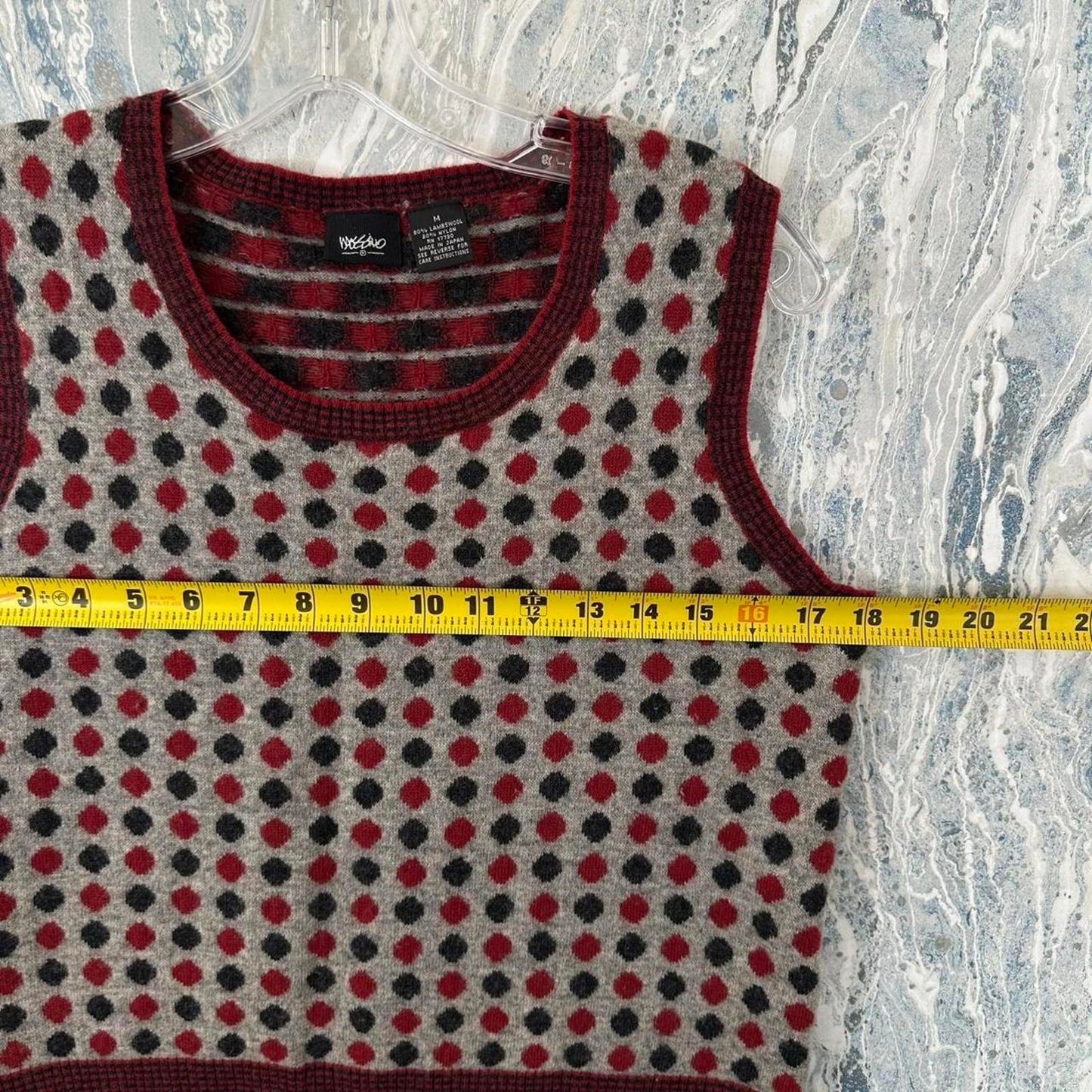 Vintage Whimsygoth Wool Polka Dot Preppy Sweater Vest (M)