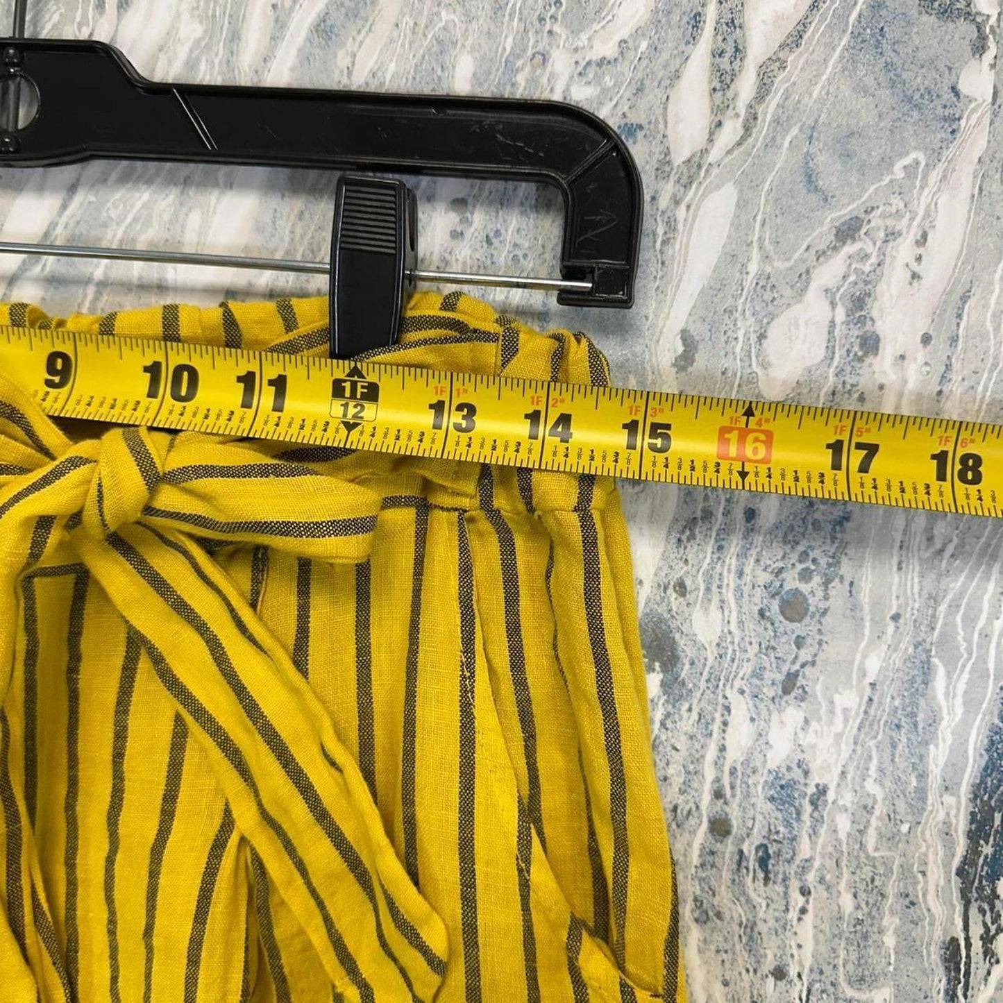 Yellow Striped Wide-Leg Pants (One Size)