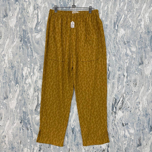 Mustard Yellow Leopard Print Pants (M)