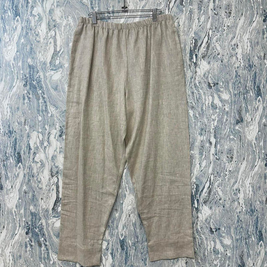 square by neetu malik Minimalist Oatmeal Linen Trousers (2)