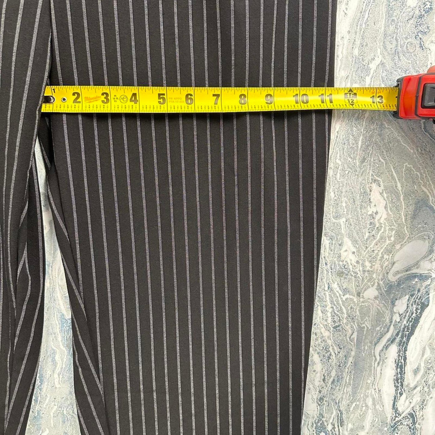 Minimalist black & white pin striped boho pants (L)