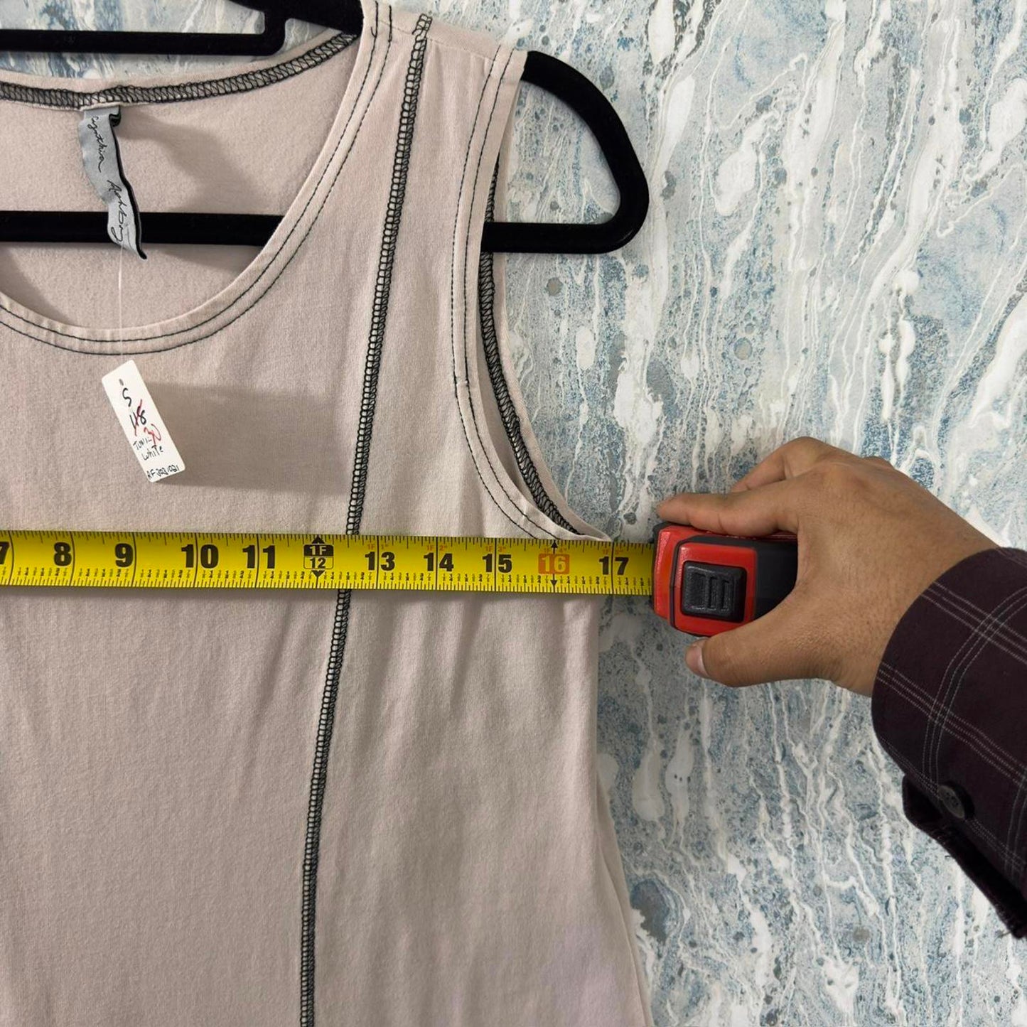 Designer Tan Sleeveless Tank Top (M)