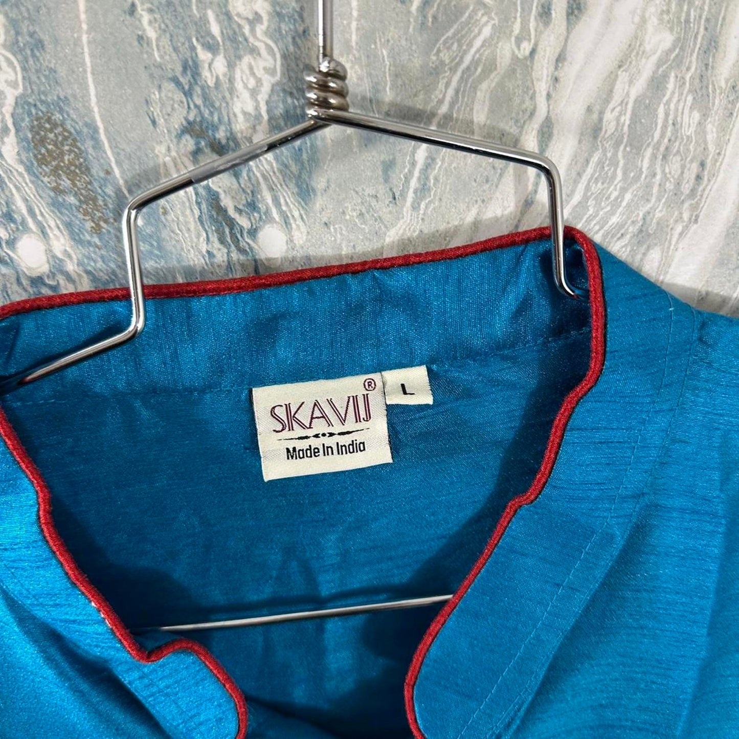 Classic Blue Indian Kurta (L)