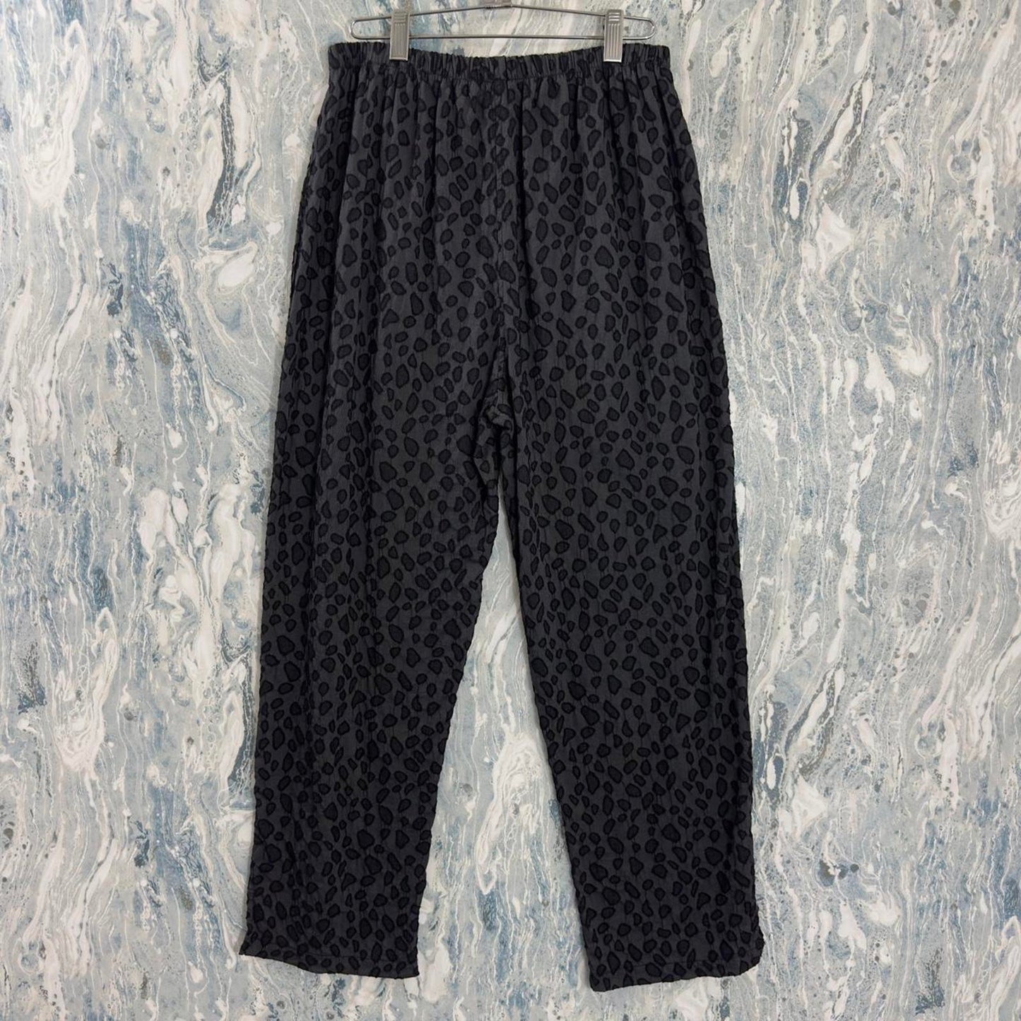 Vintage Styled Boho Black Patterned Trousers (M)