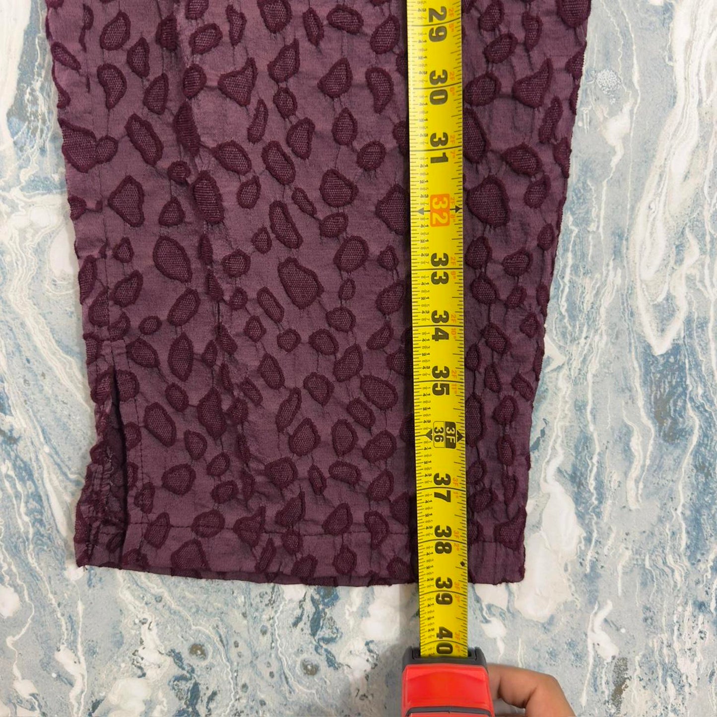 Vintage Styled Wine Red Leopard Print Pants (L)