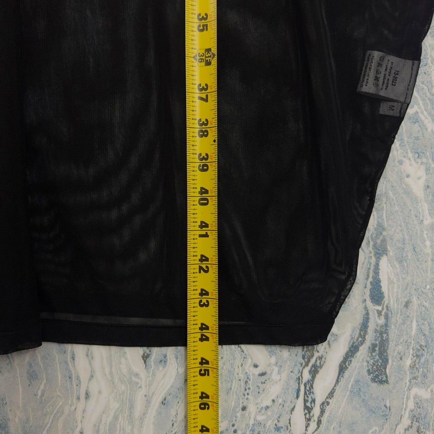 Designer Goth Sheer Black Sleeveless Dress (M)