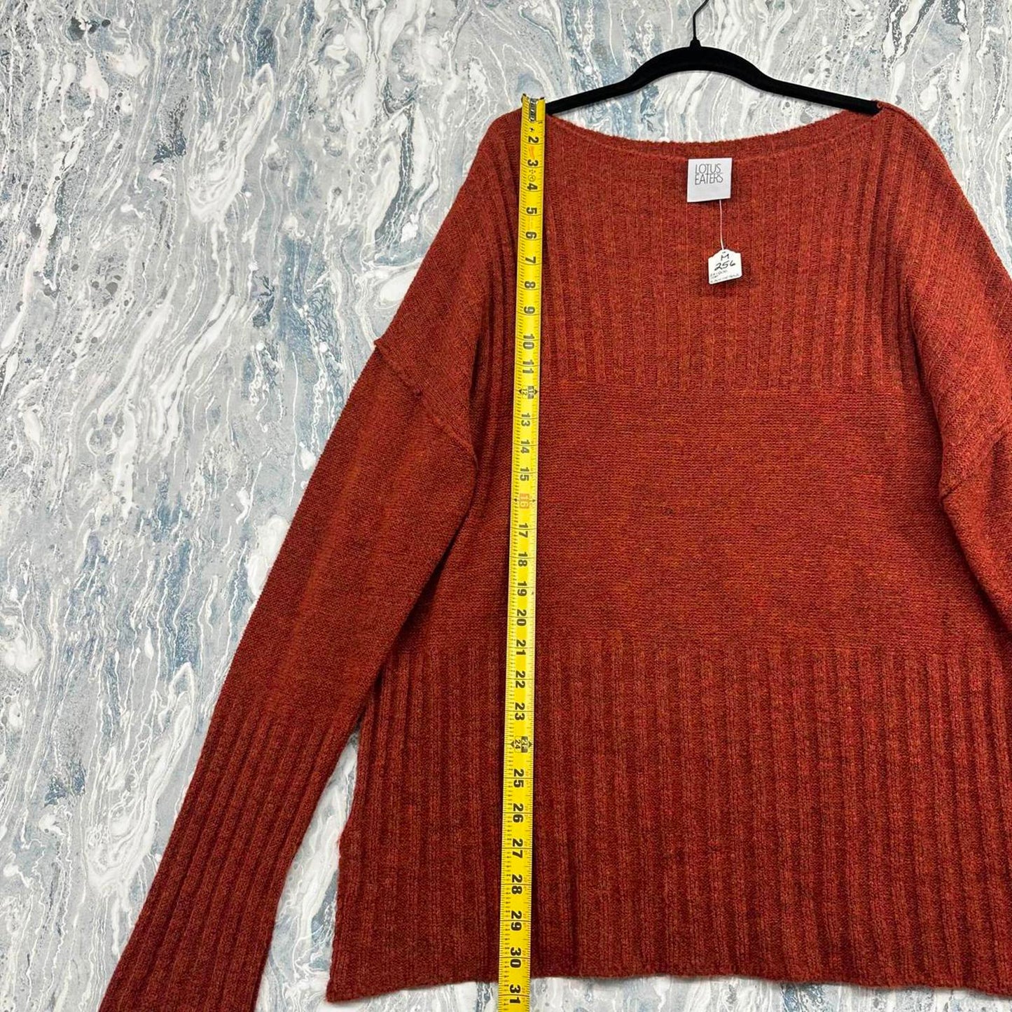 Rust Ribbed Knit Sweater (M)