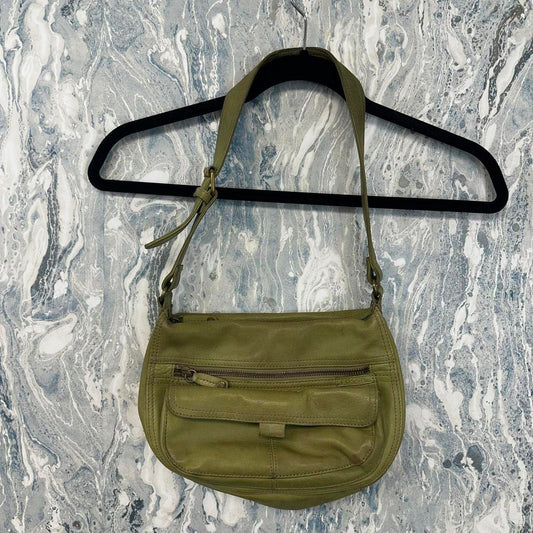 Fossil Leather Olive Green Shoulder Bag