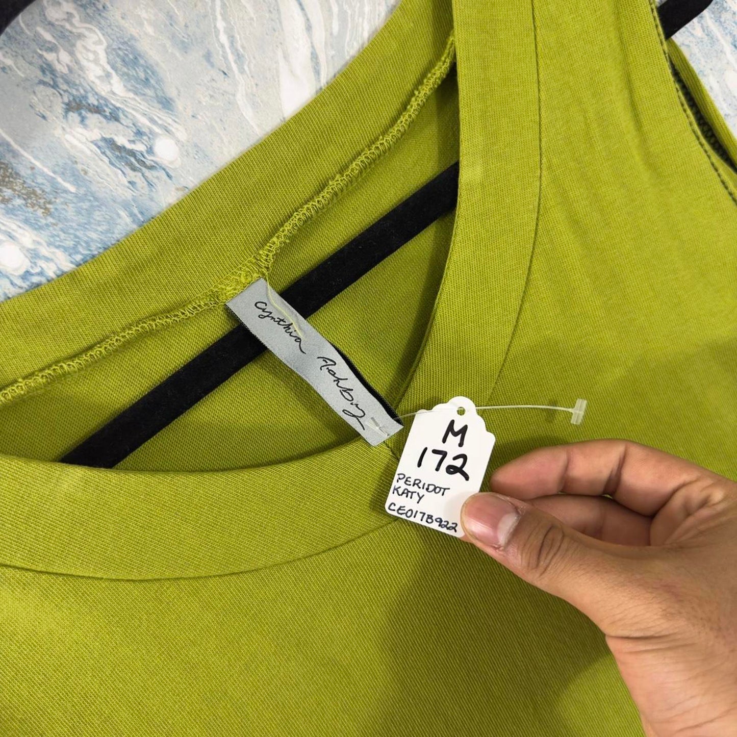 Designer Boho Green Sleeveless Tunic Tank Top (M)