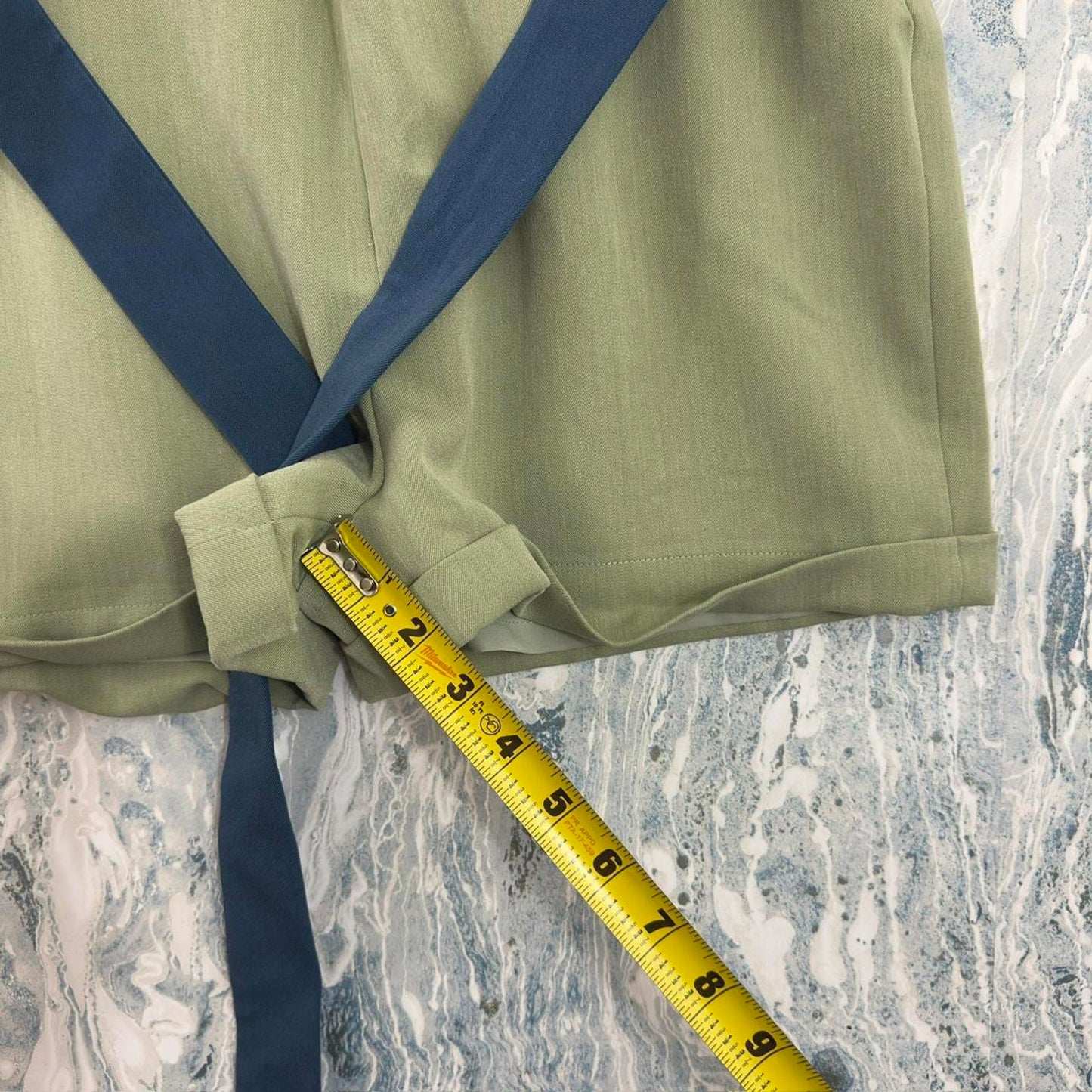 Preppy Sage Green Sleeveless Romper (S)