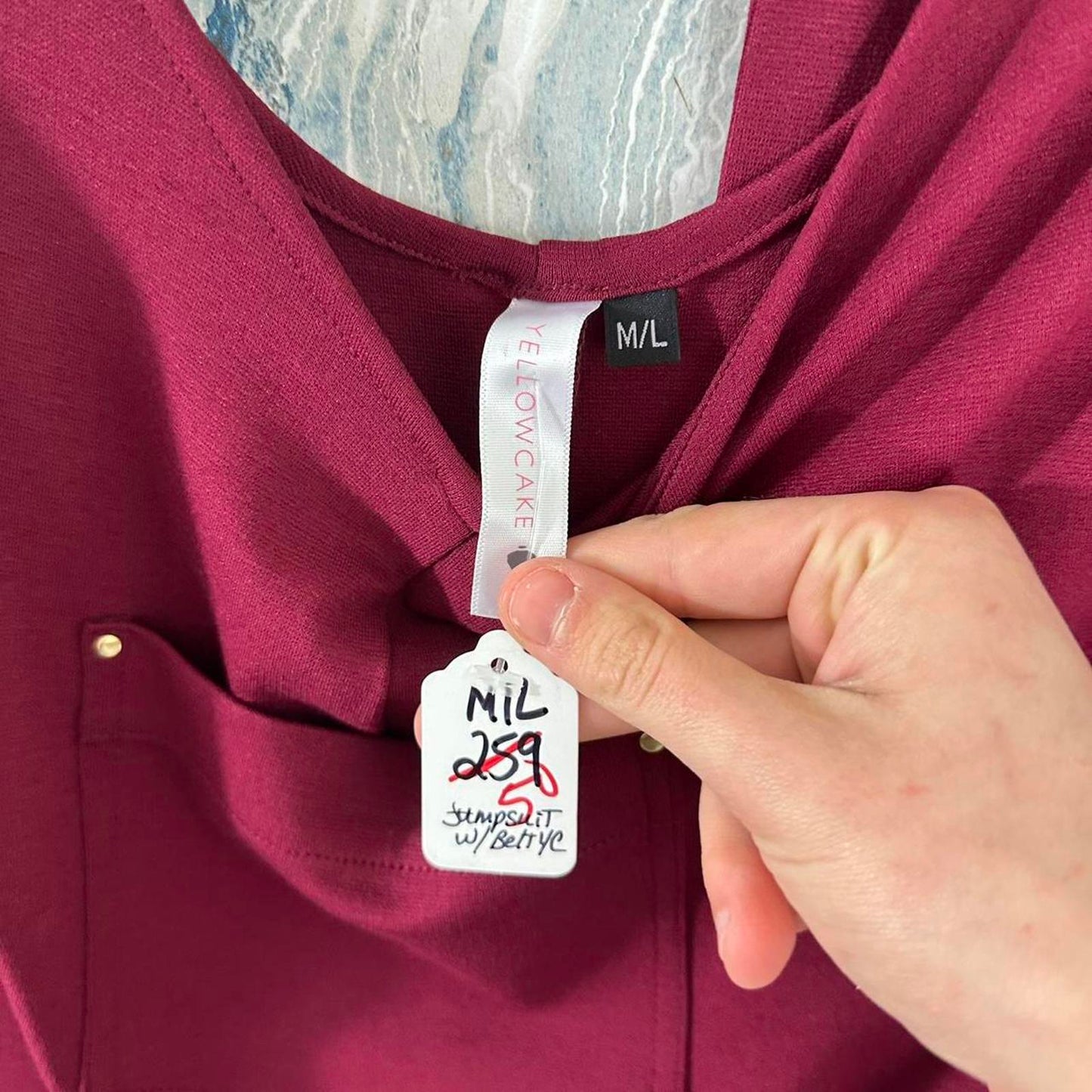 Designer Burgundy Sleeveless Jumpsuit w belt (M/L)