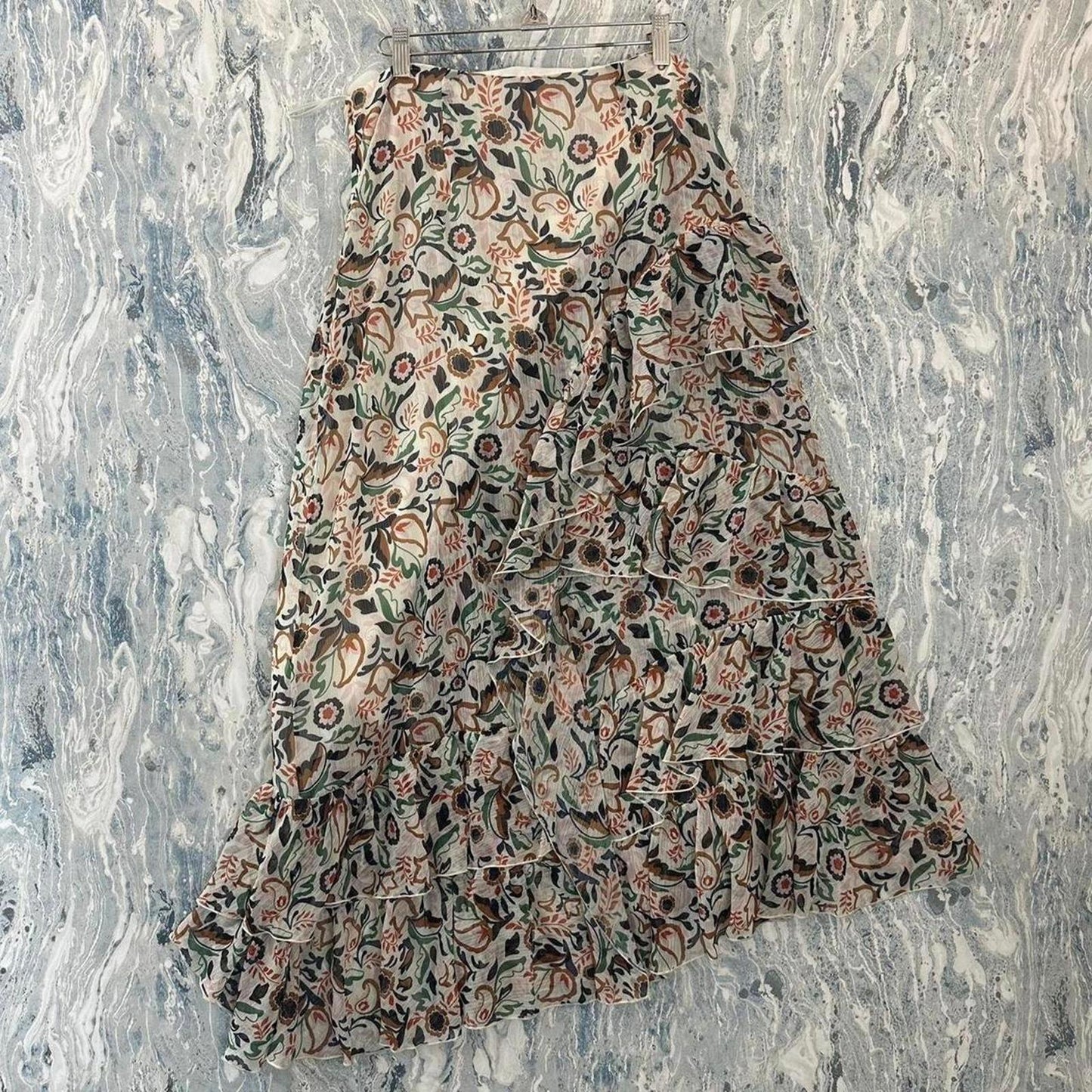 TED BAKER Bohemian Ruffle Tiered Maxiskirt (3)