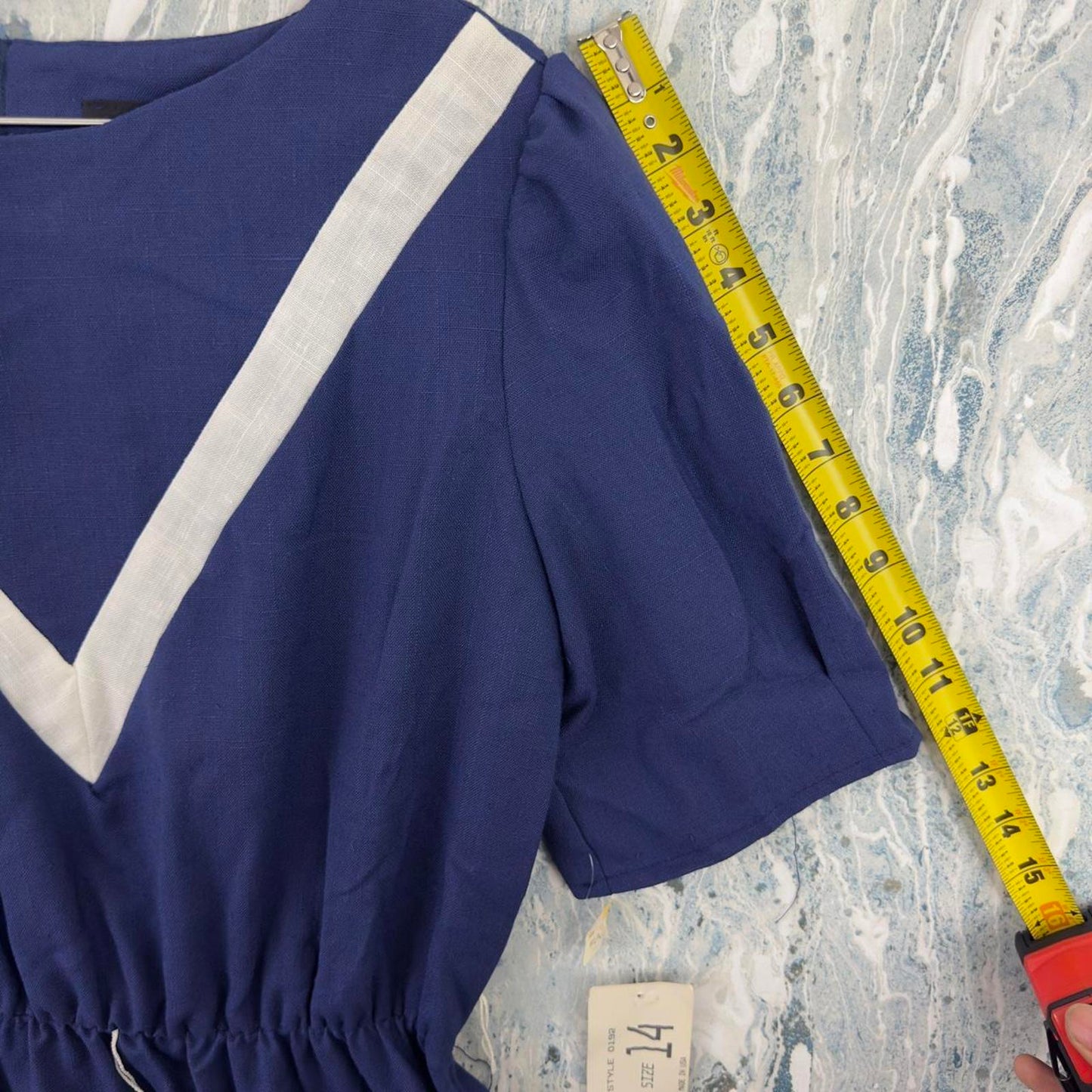 Vintage Preppy Navy Blue Sailor Maxidress (L)