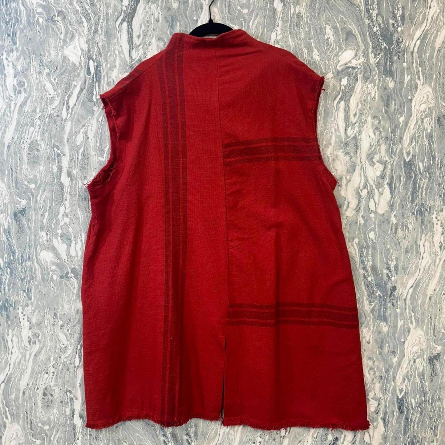 m square neetu malik Red Button-Front Sleeveless Vest (2) BNWT