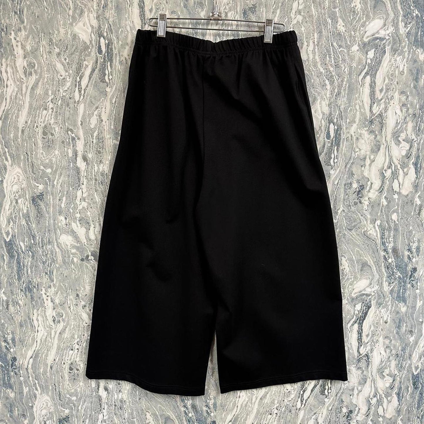 Minimalism black wide leg lounge pants (S)