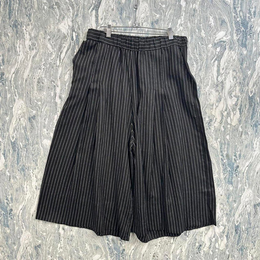 Boho wide leg black pin striped pants (4)
