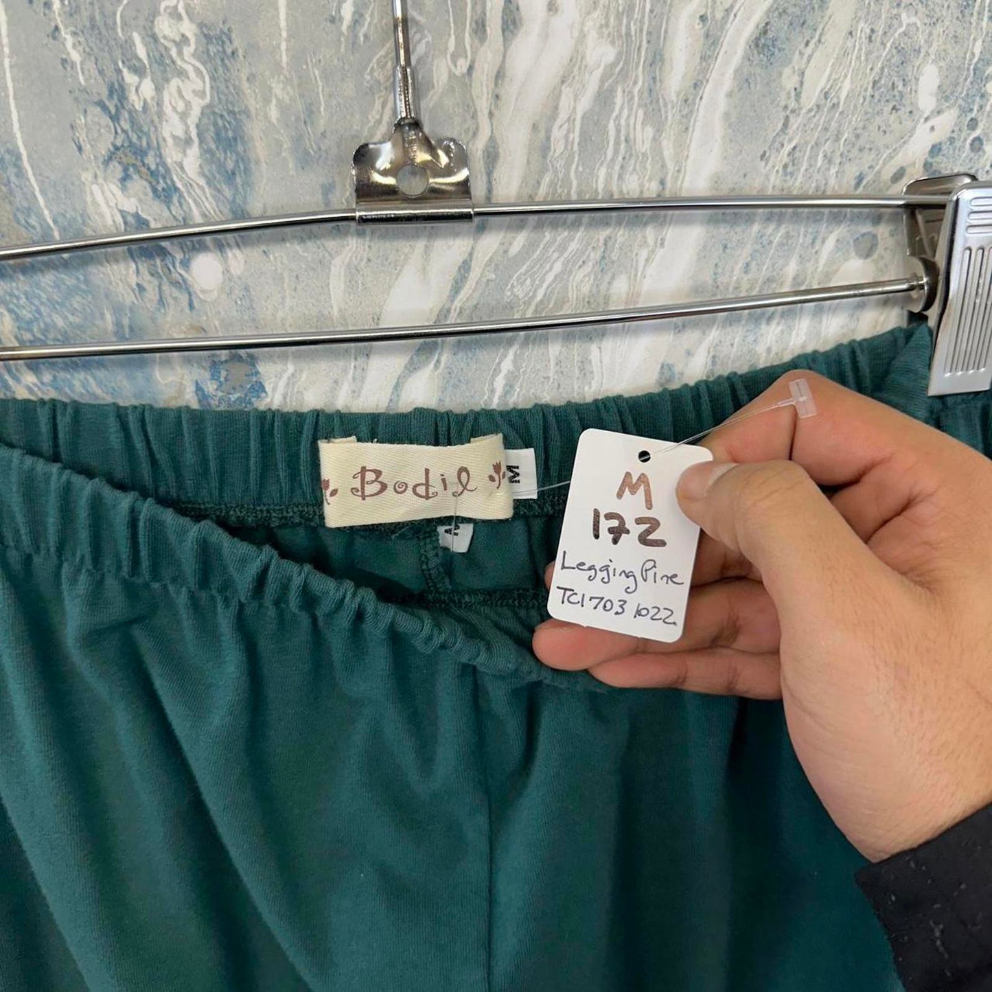 Designer Casual Green Legging Sweatpants (M)