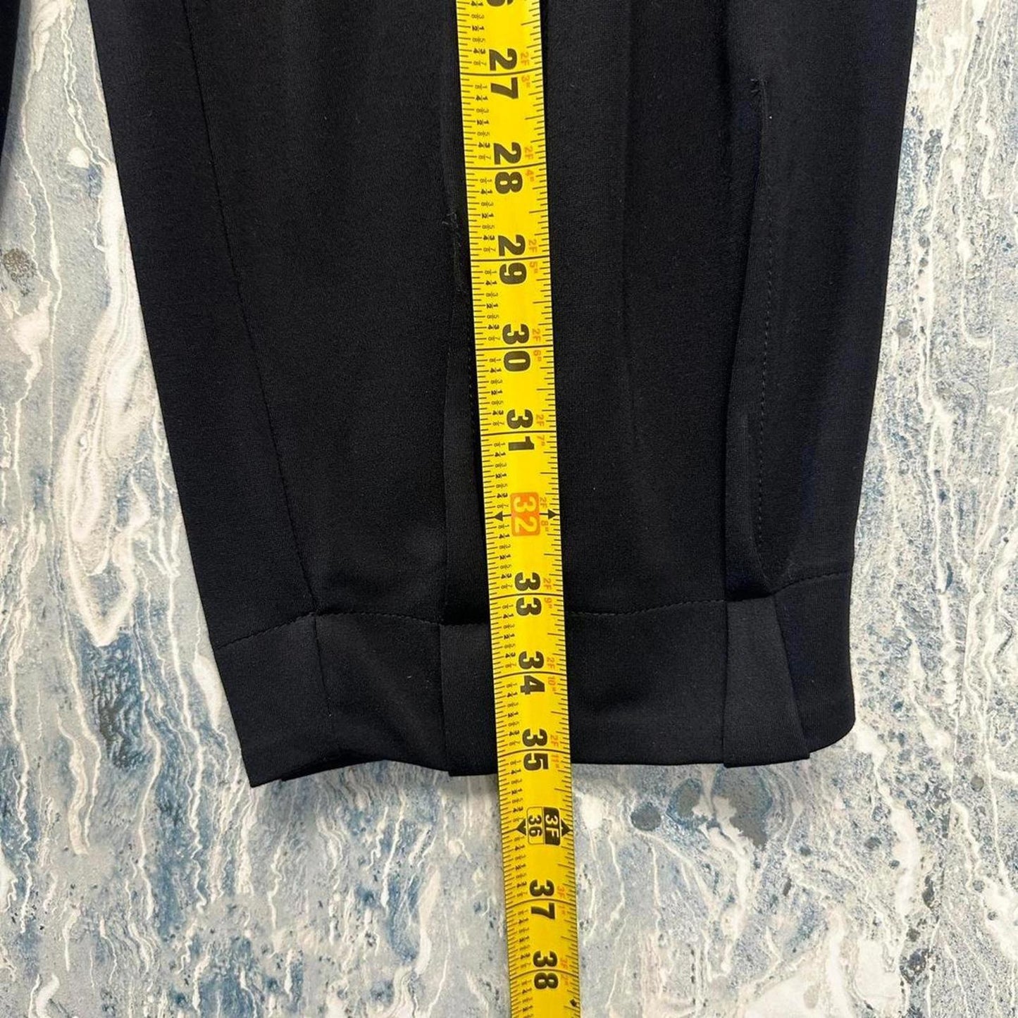 black wide leg trouser pants (L)