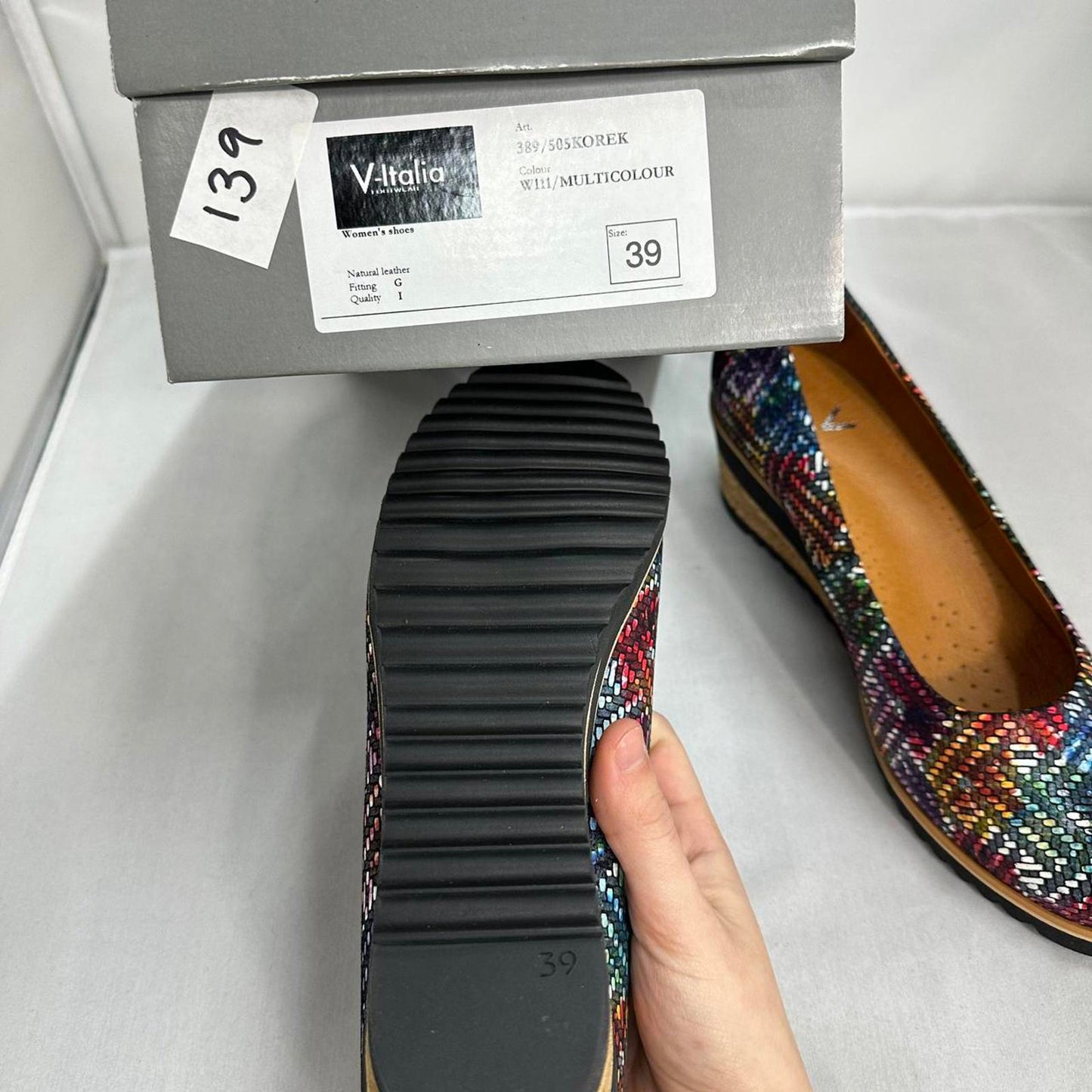 Multicolor Textured Wedge Pumps (7.5)