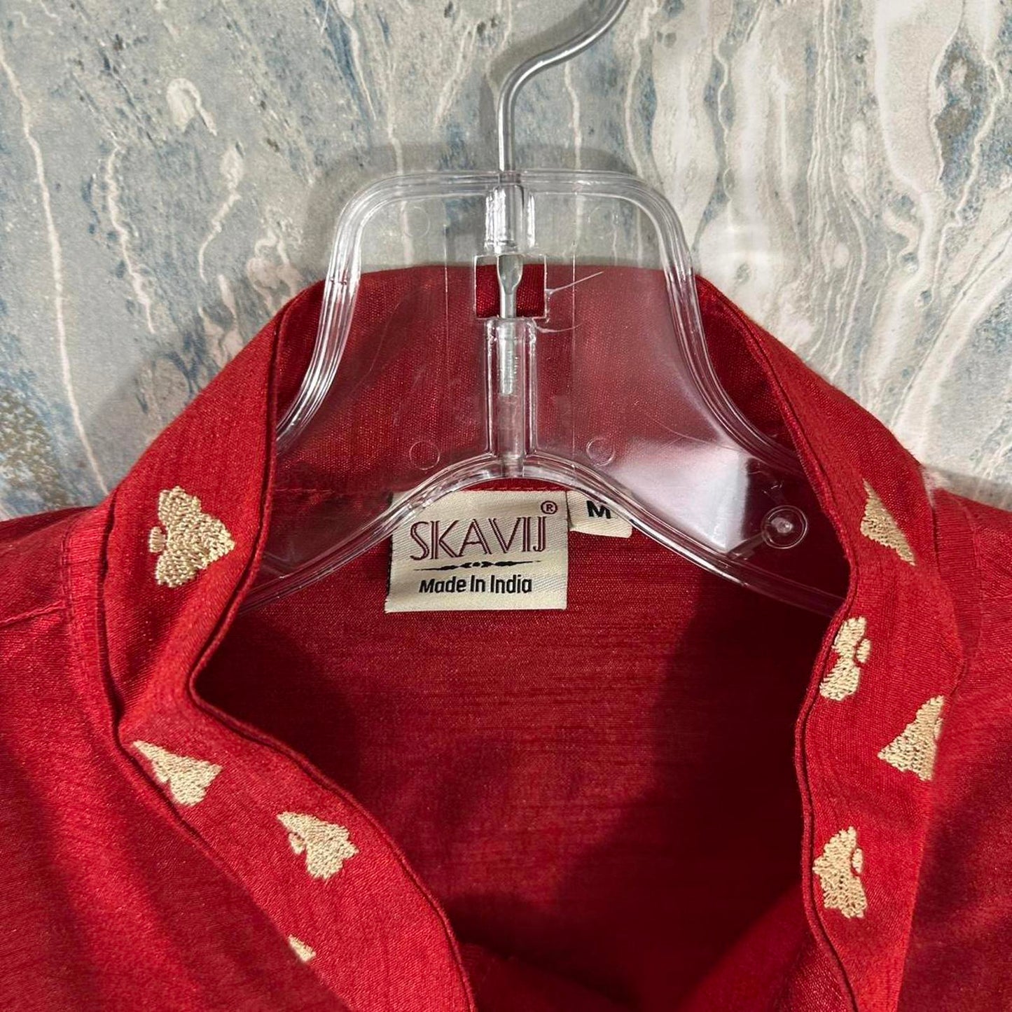 Classic Red Kurta (M)