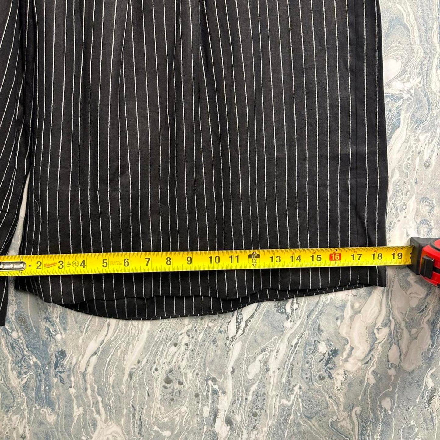 Boho wide leg black pin striped pants (4)