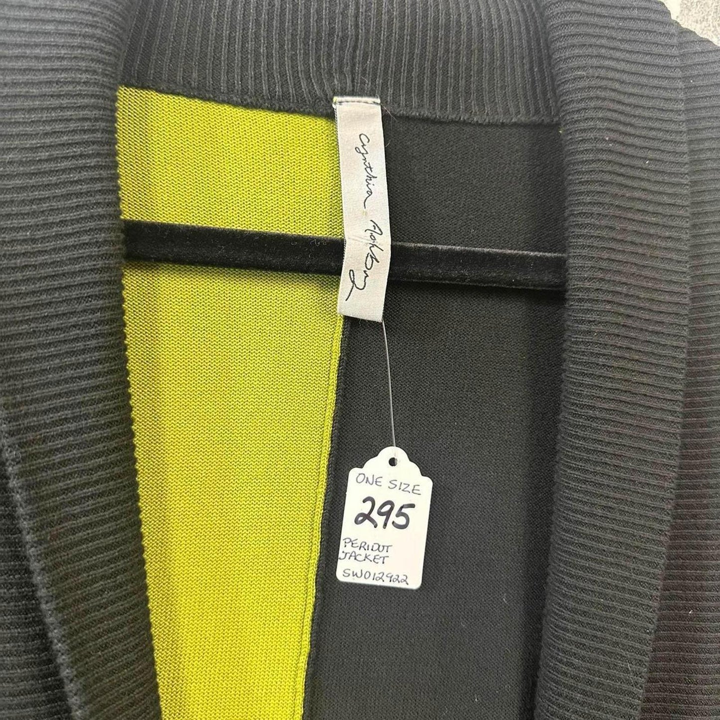 Green and Black Geometric Cardigan (One Size)