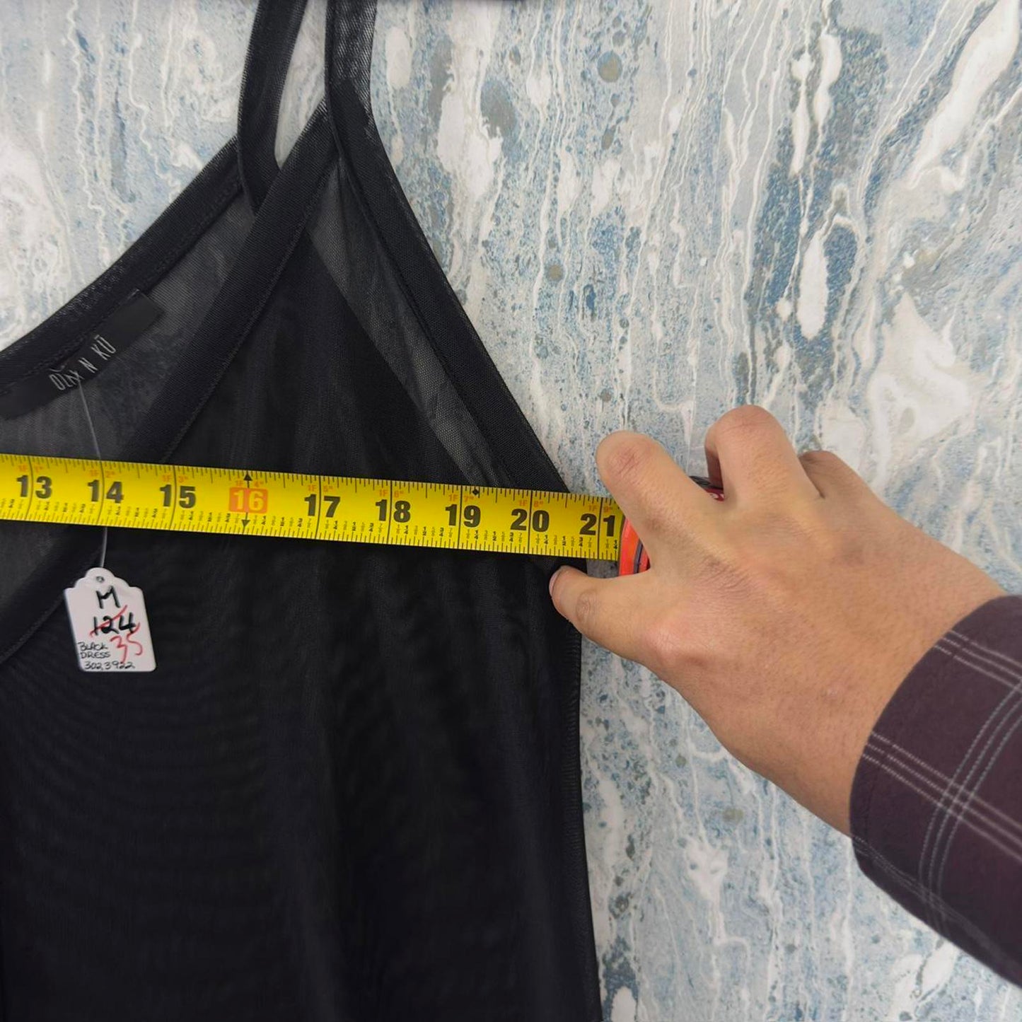 Designer Goth Sheer Black Sleeveless Dress (M)