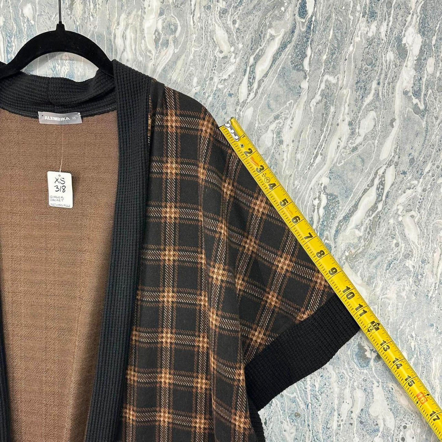 Brown & Black Plaid Indie Cardigan (XS)