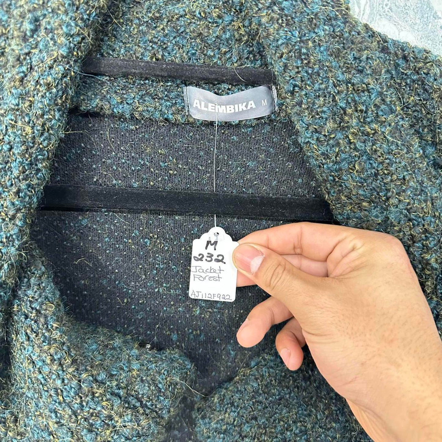 Dark Green Textured Sleeveless Sweater Vest (M)