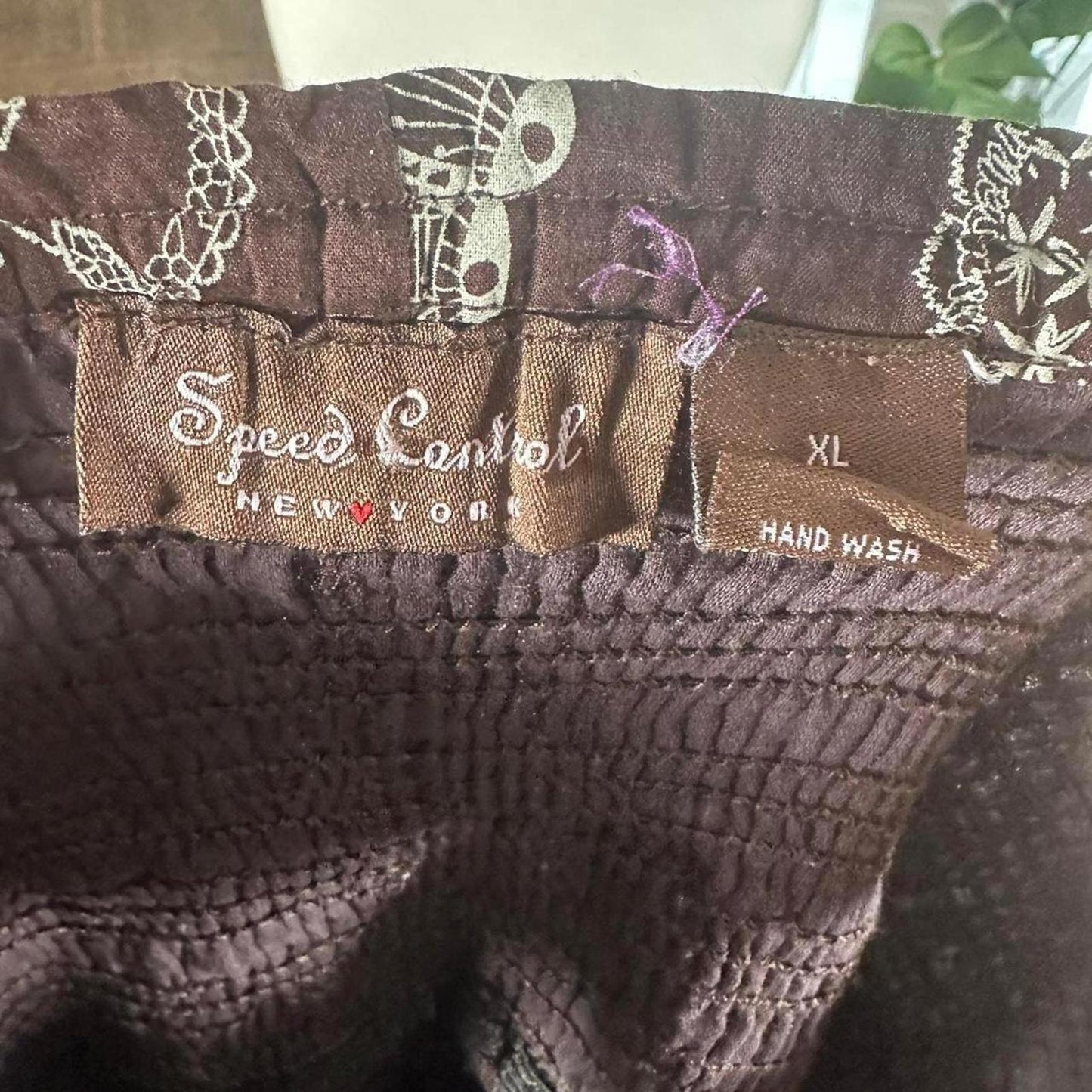 cottage brown patchwork maxi skirt (XL)