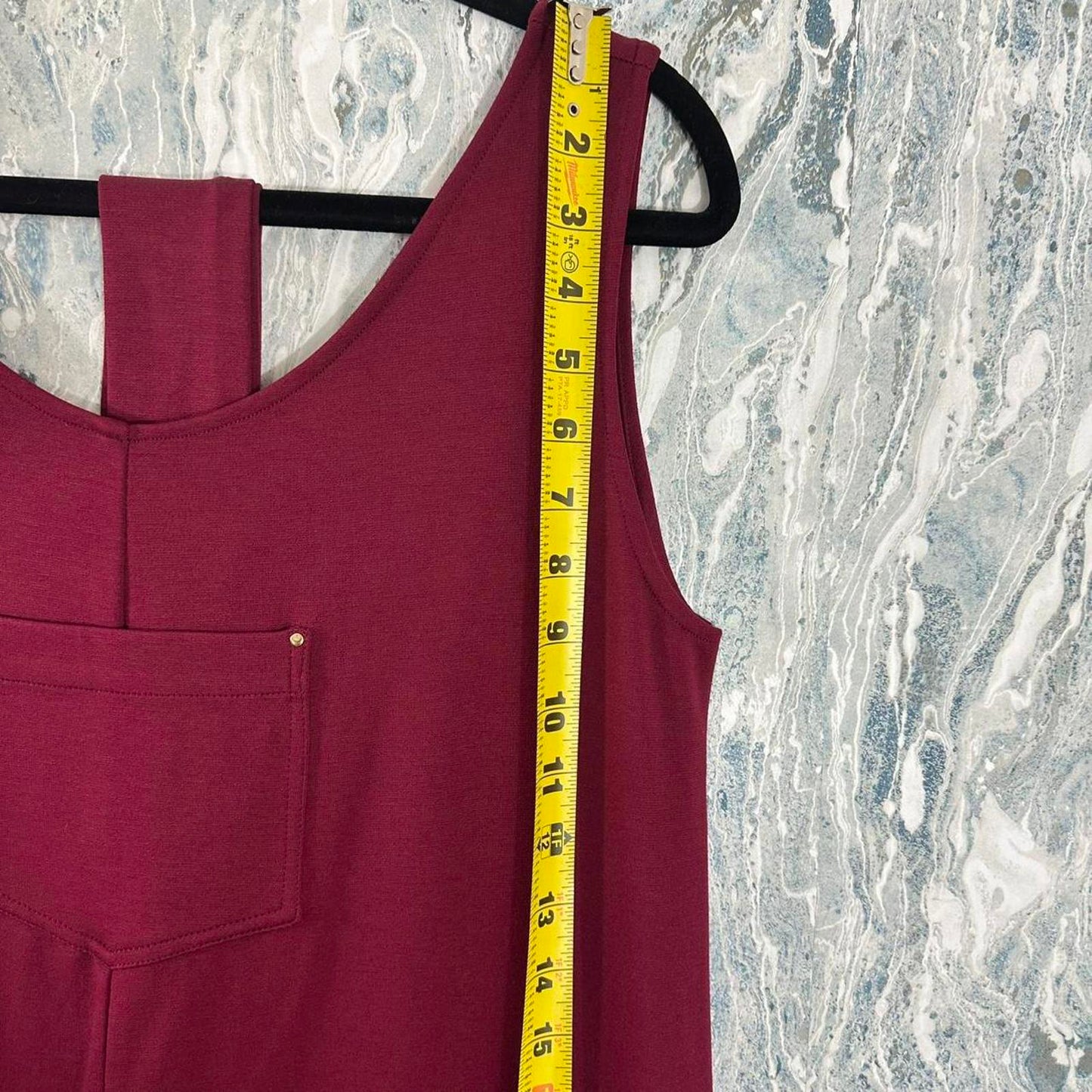 Boho Burgundy Sleeveless Jumpsuit w Belt (M/L)