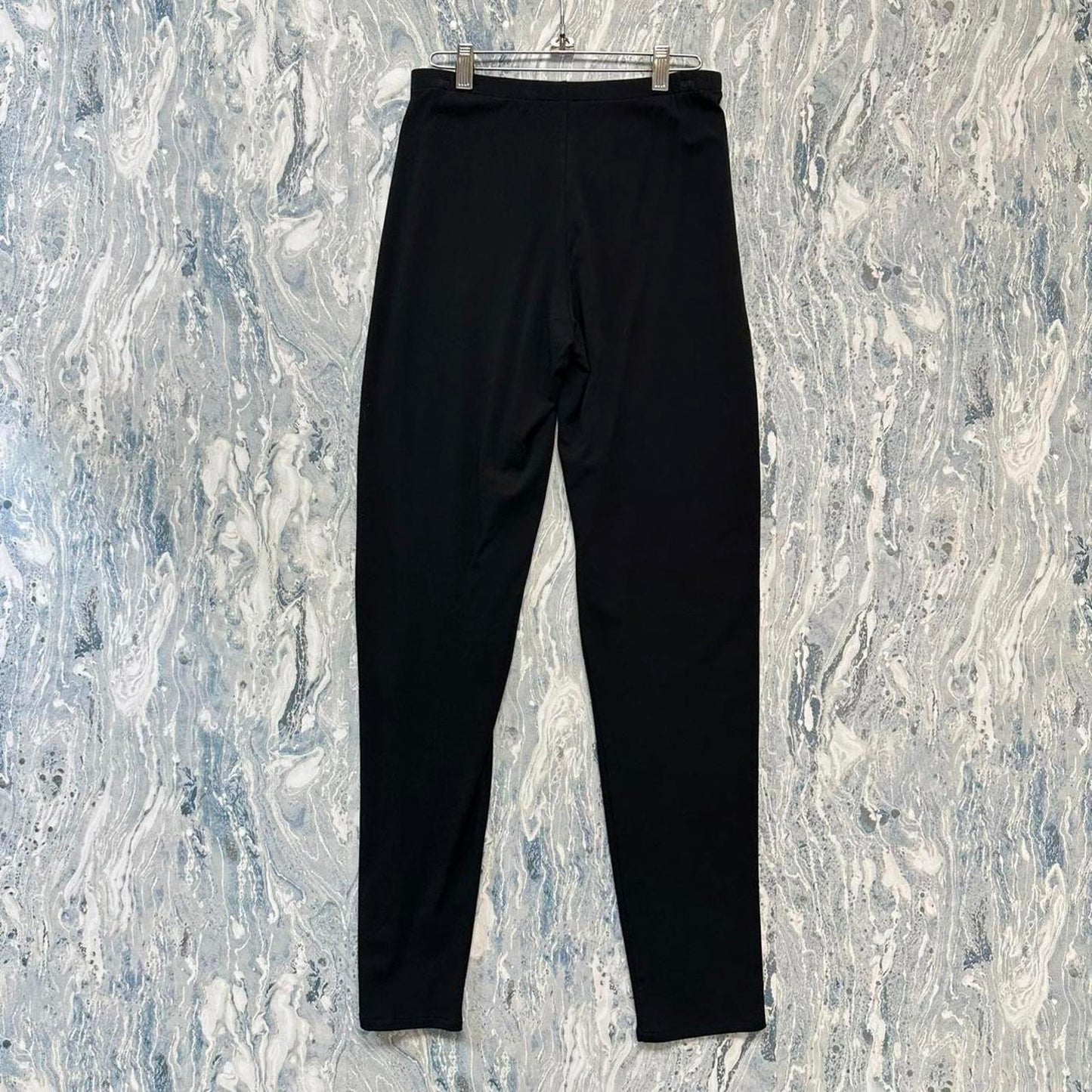 Minimalist basic black pencil legging pants (S)
