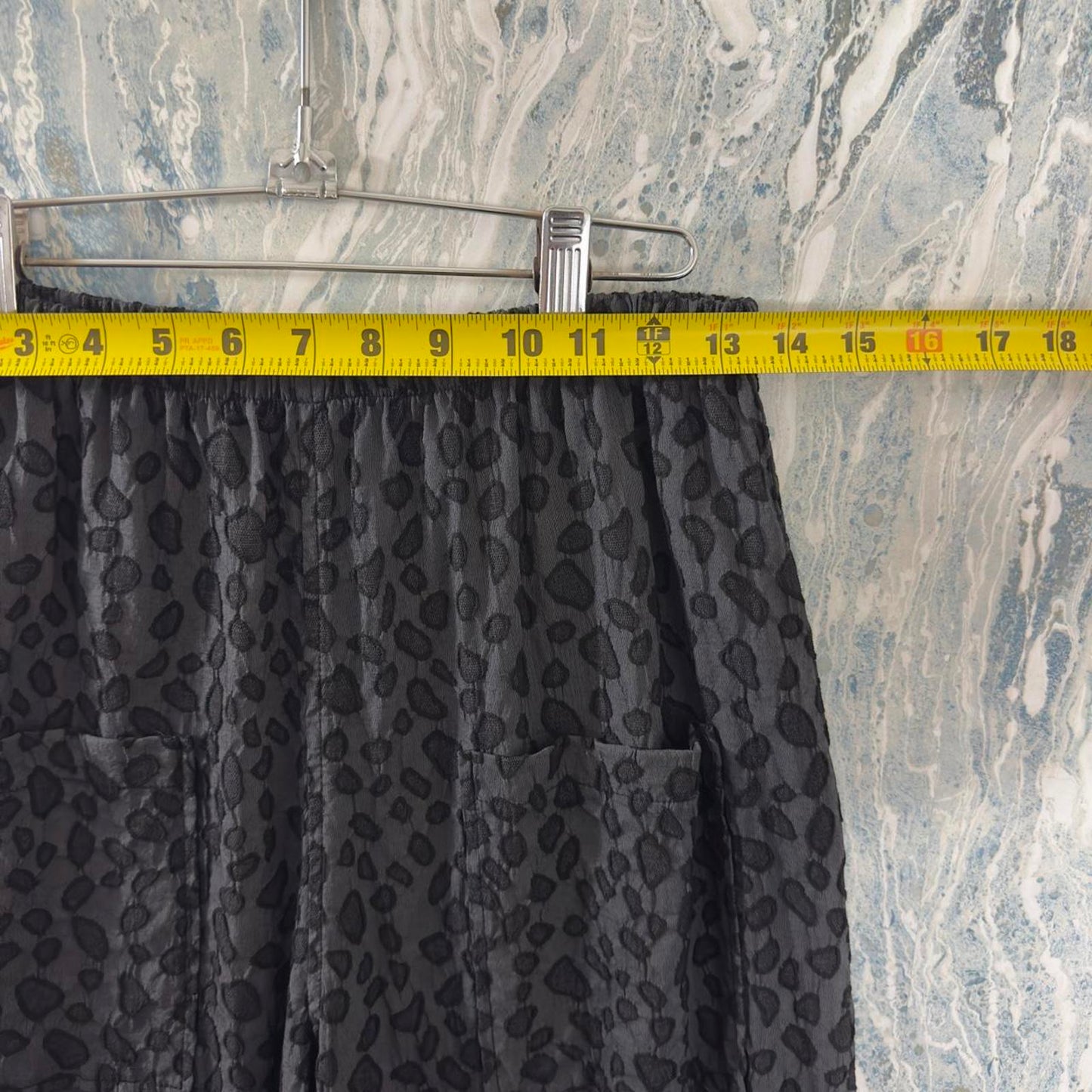 Vintage Styled Boho Black Patterned Trousers (M)