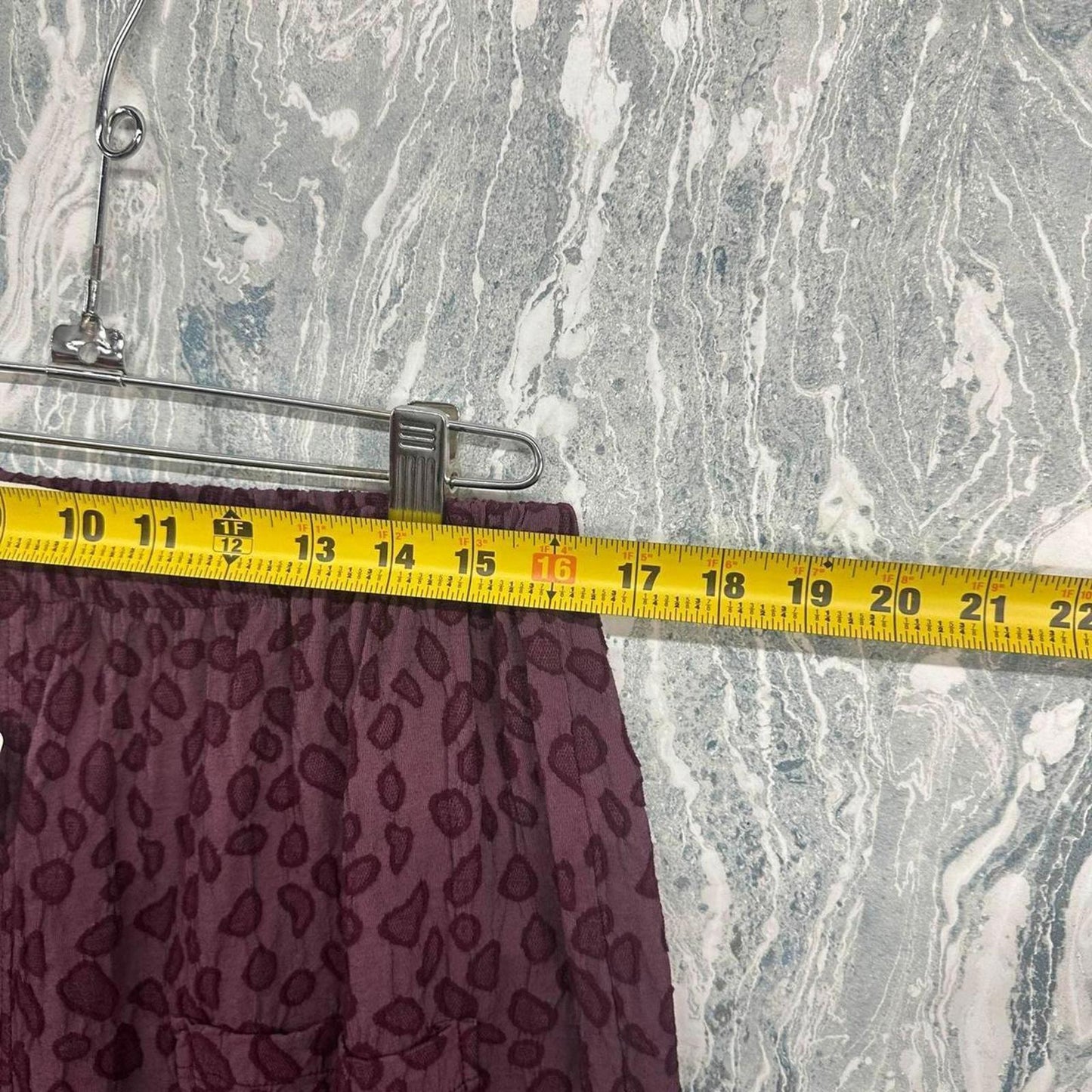 Leopard Print Wine Purple Lounge Pants (L)