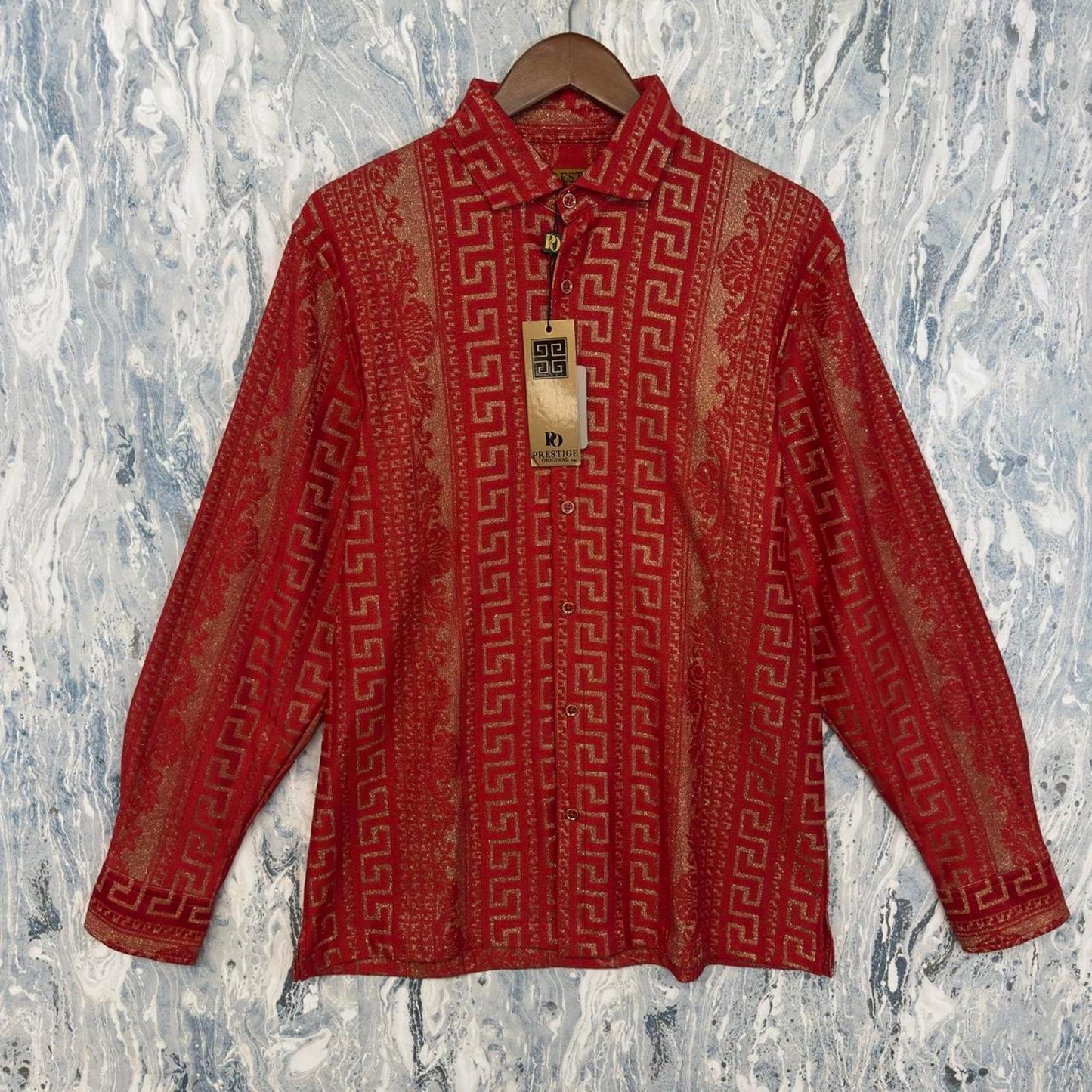 Prestige Original Red & Gold Button Shirt (M)