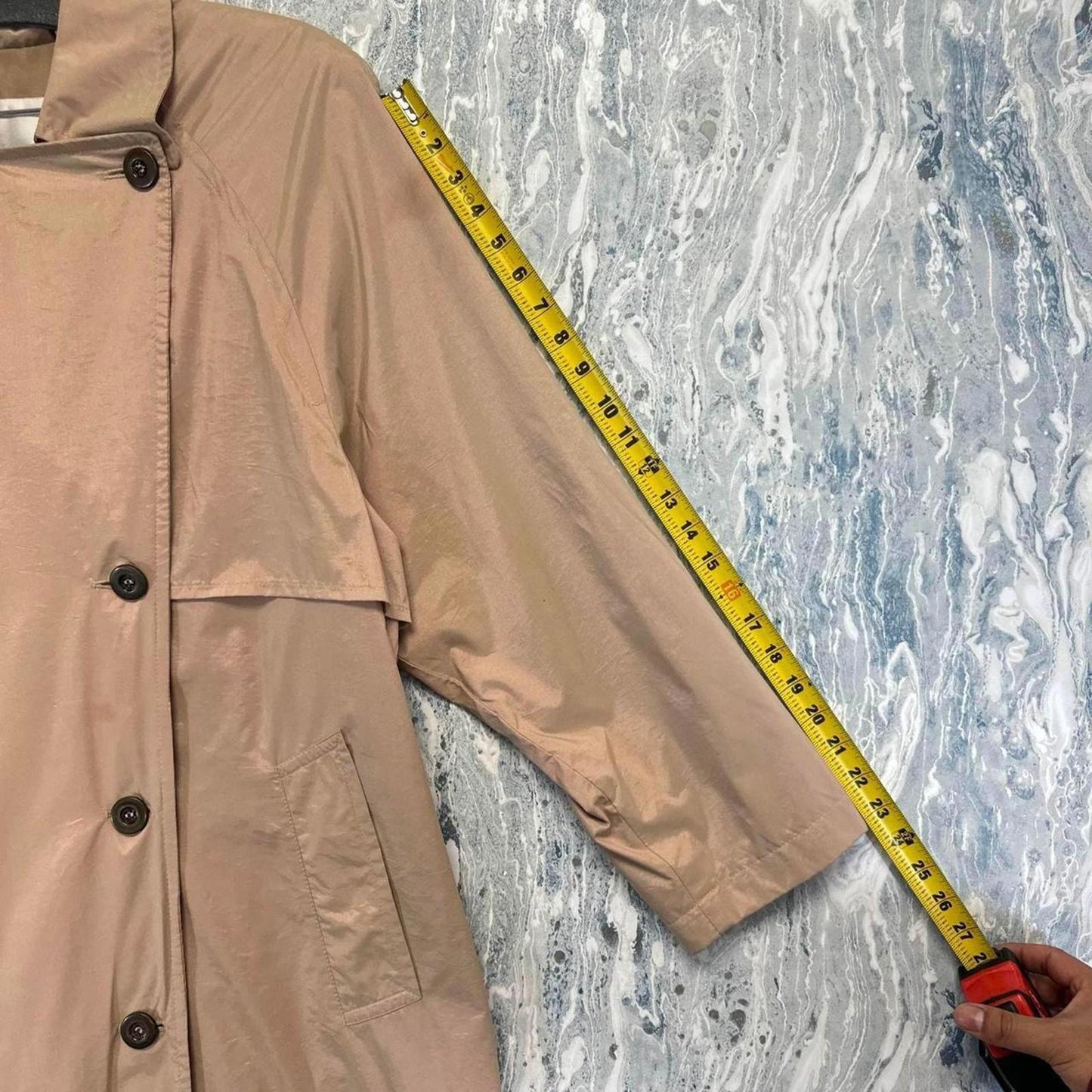 Vintage Academia London Fog Tan Double-Breasted Trench Coat (XL)