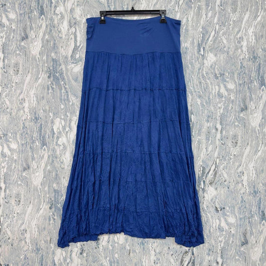 Indie Blue Tiered Maxi Skirt (XXL)