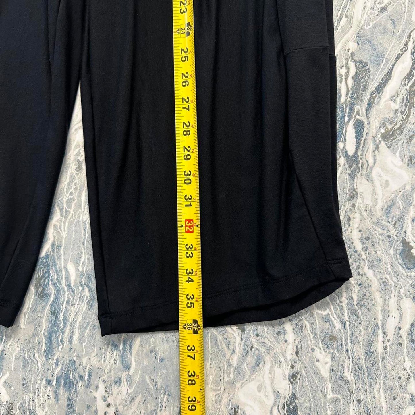 Minimalism black wide leg lounge pants (M)