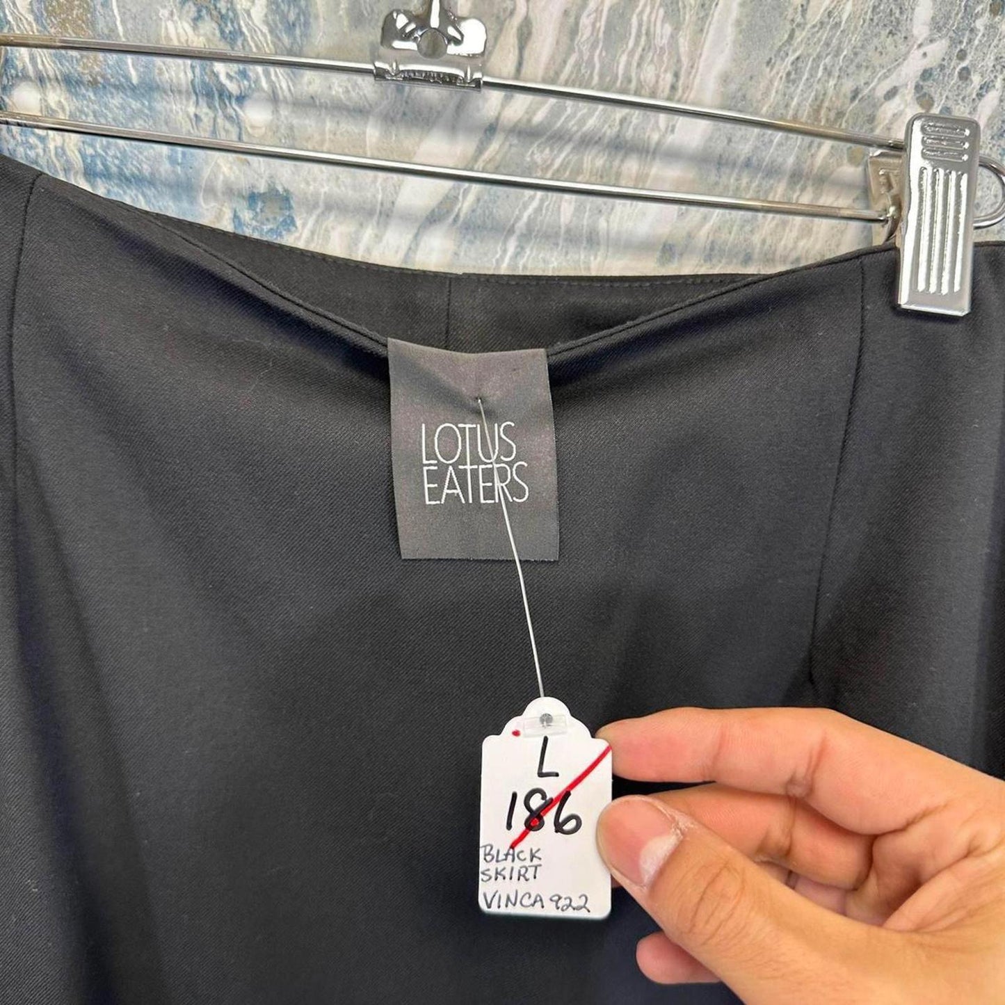 Black High-Waisted Maxi Skirt (L)