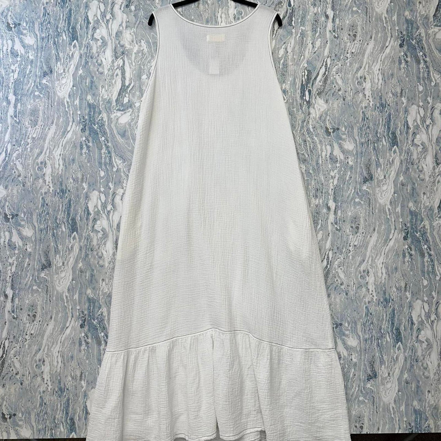 Bodil Boho White Sleeveless Maxi Dress (M)