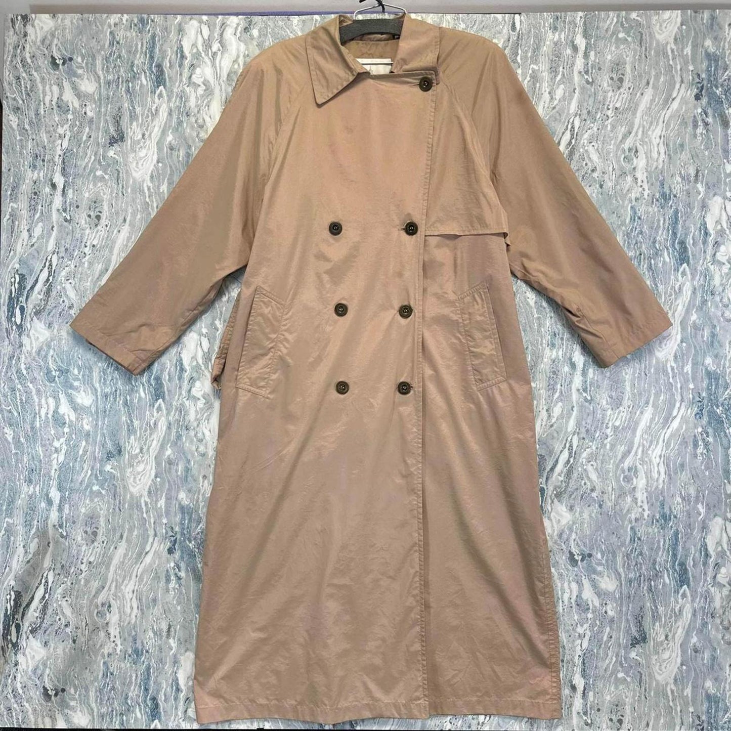 Vintage Academia London Fog Tan Double-Breasted Trench Coat (XL)