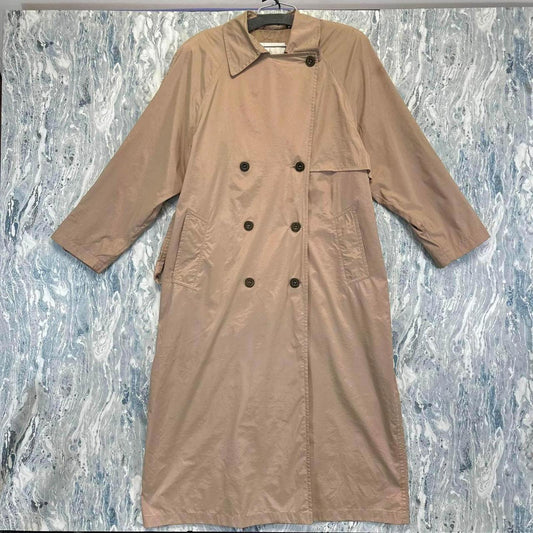 Vintage Academia London Fog Tan Double-Breasted Trench Coat (XL)