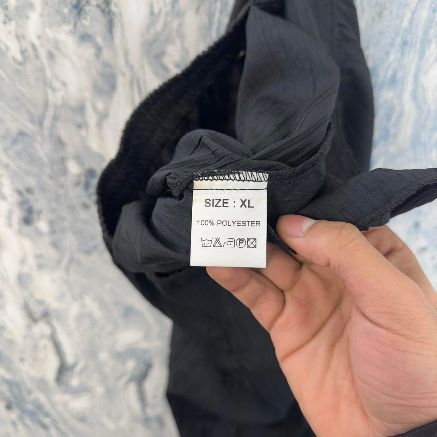 Designer Tara Vao Black Wide-Leg Pants (XL)